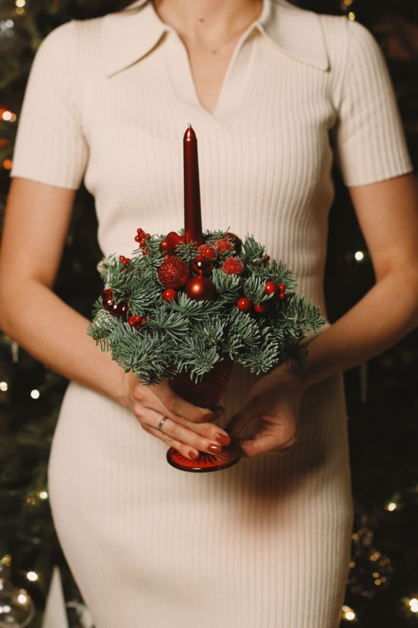 Фото Композиция на одну свечу